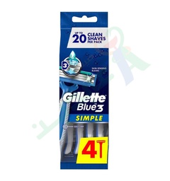 [73545] GILLETTE 3 BLUE SIMPLE 4 Piece