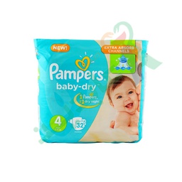 [31485] PAMPERS BABY DRY SIZE (4) 32pieces
