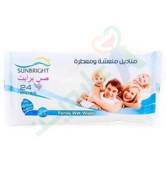 [76133] SUNBRIGHT FAMILY WET WIPES 24 WIPES