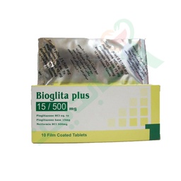 [49197] BIOGLITA PLUS 15 / 500 MG 20 TABLET
