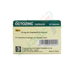 [8796] OCTOZINC 25 MG 20 CAPSULES