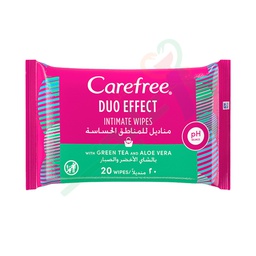 [97751] CAREFREE DUO EFFECT INTIMATE 20WIPES SENSITIVE