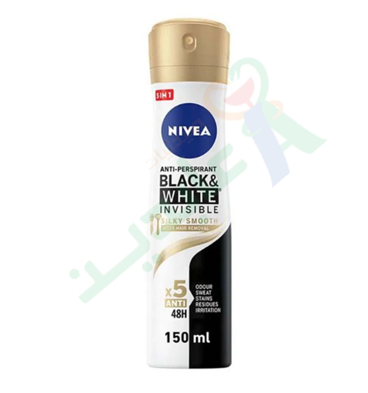 NIVEA SPRAY WOMEN (BLACK & WHITE) INVISIBLE GOLD 150 ML