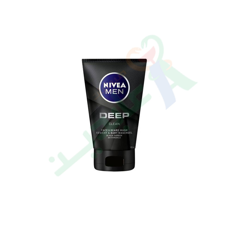 NIVEA MEN DEEP CLEAN FACE & BEARD WASH 100ML--