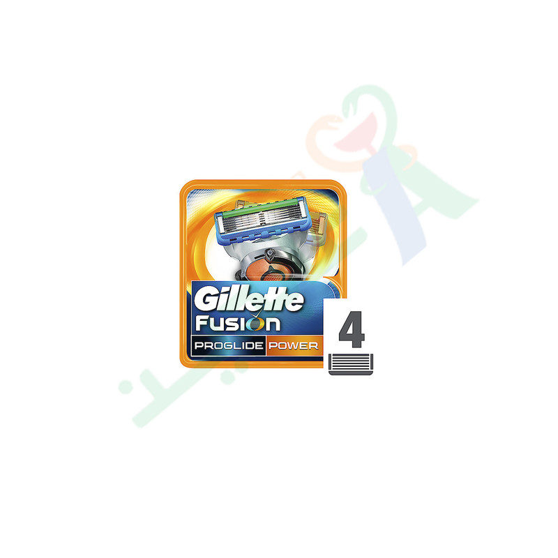 GILLETTE FUSION PROGLIDE POWER BLADES 4  Piece