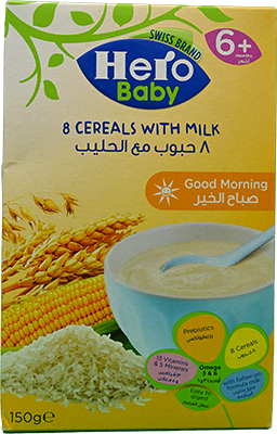 HERO BABY G.M. 8 CEREAL WITH MILK 150 GM