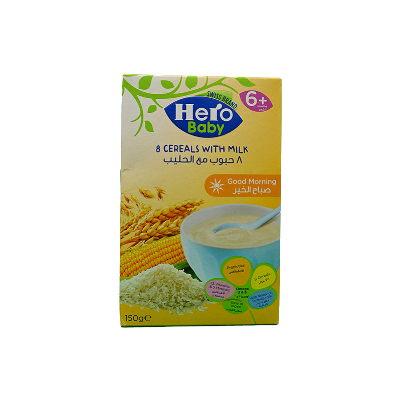 HERO BABY G.M. 8 CEREAL WITH MILK 150 GM