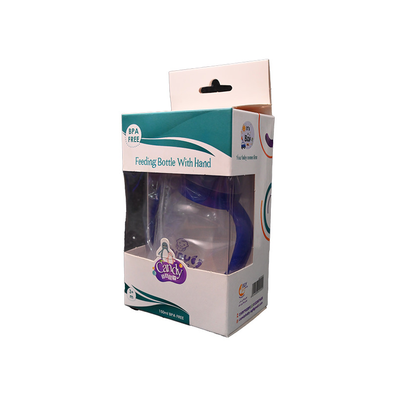 CANDY BABY FEEDING BOTTLE WITH HAND 3+ MONTH 150ML BLUE