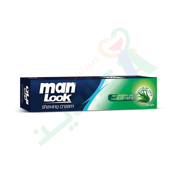 MAN LOOK SHAVING CREAM. (SENSITIVE) ALOE 90GM 3.L.E--