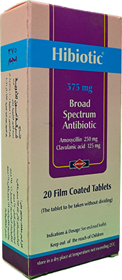 HIBIOTIC 375 MG 20 TABLET