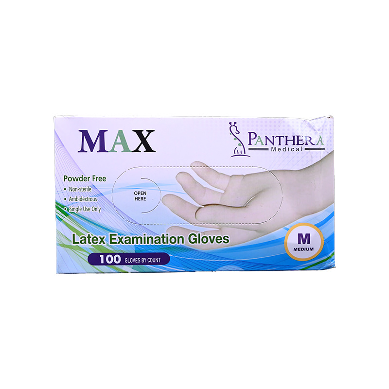 LATEX EXAMINATION GLOVES M