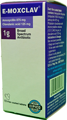 E-MOXCLAV 1 GM 10 TABLET