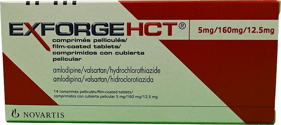 EXFORGE HCT 5 MG/160 MG/12.5 MG 14 TABLET