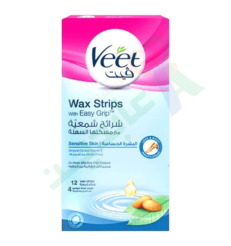 VEET WAX STRIPS SENSITIVE SKIN 12 STRIPS--