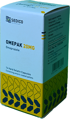 OMEPAK 20 MG 14 CAPSULES