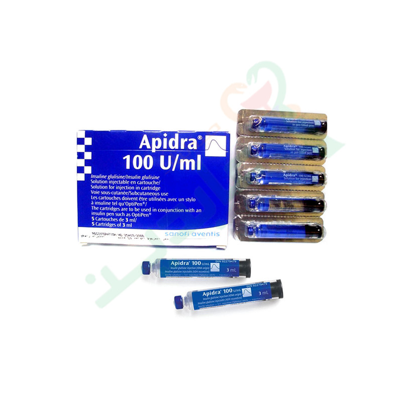 APIDRA  100 U / ML  5 CARTRIDGES  3 ML