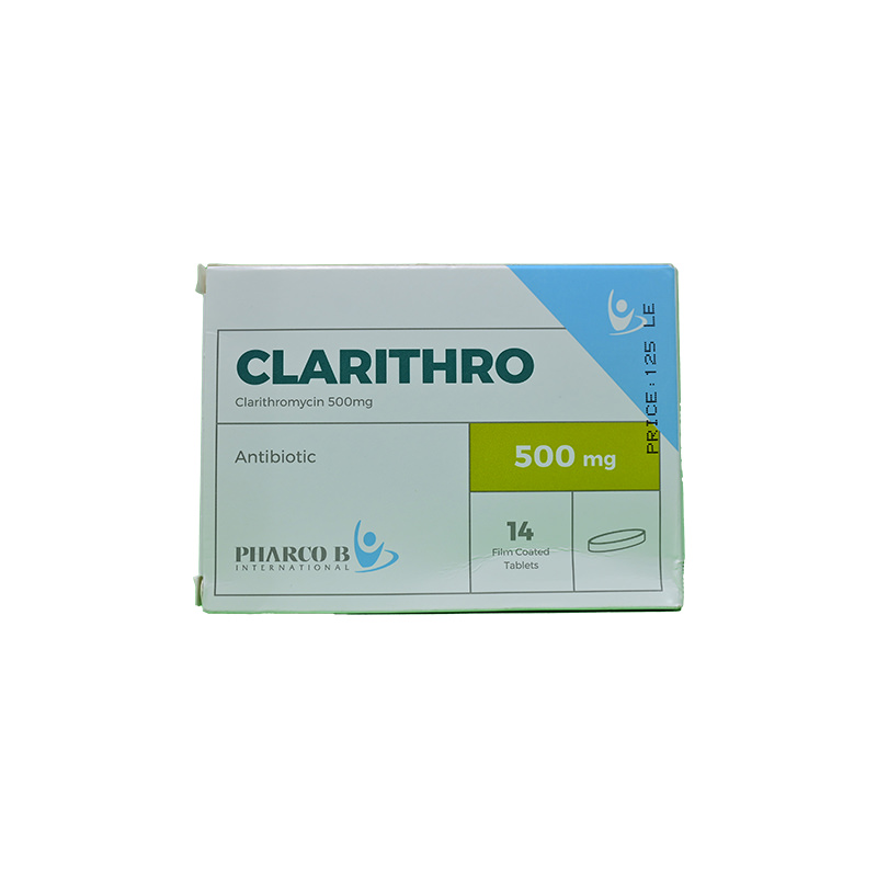 CLARITHRO 500 MG 14 TABLET
