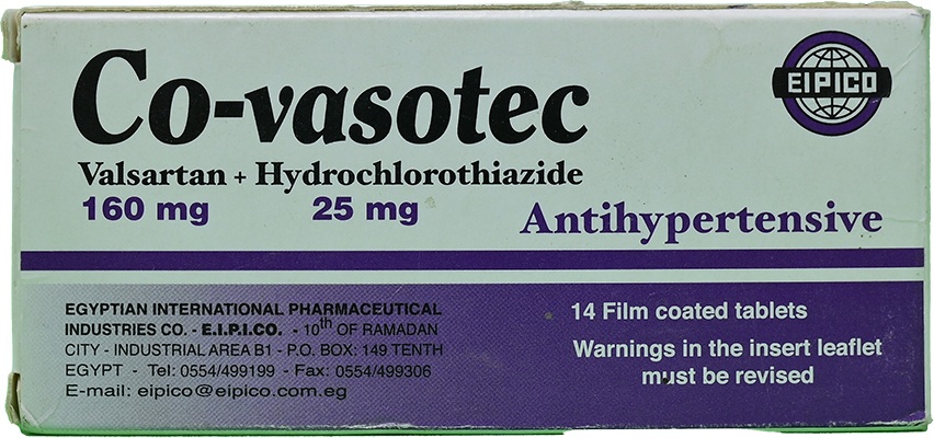 CO-VASOTEC 160 /25 MG 14 TABLET