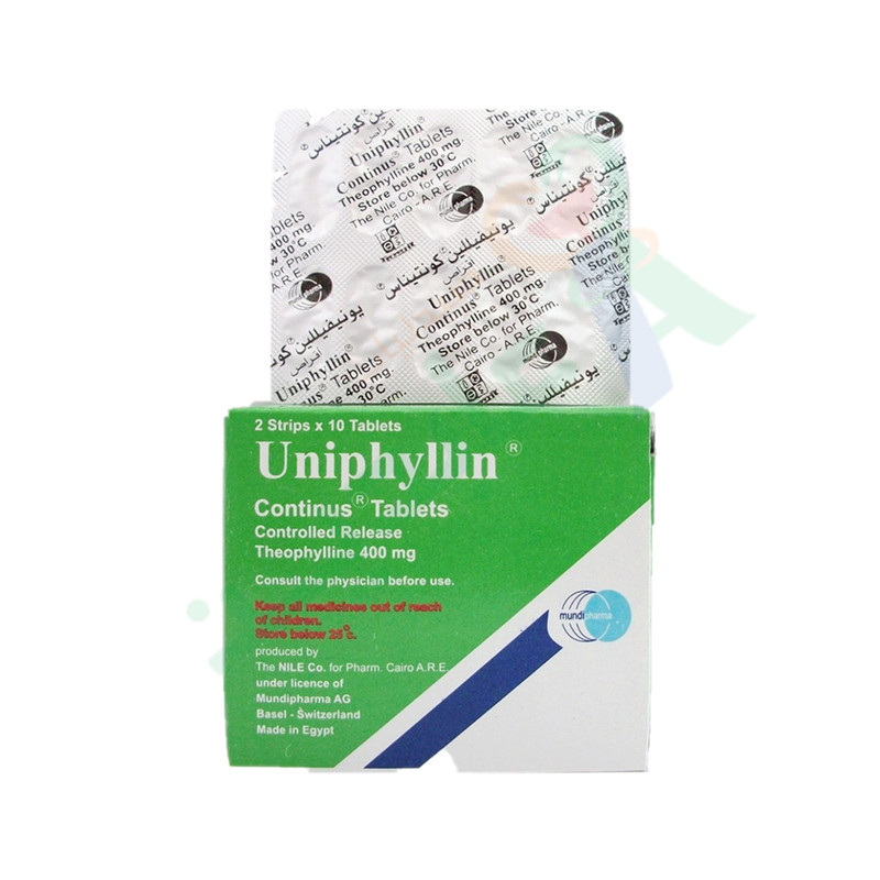 UNIPHYLLIN 400 MG 20 TABLET