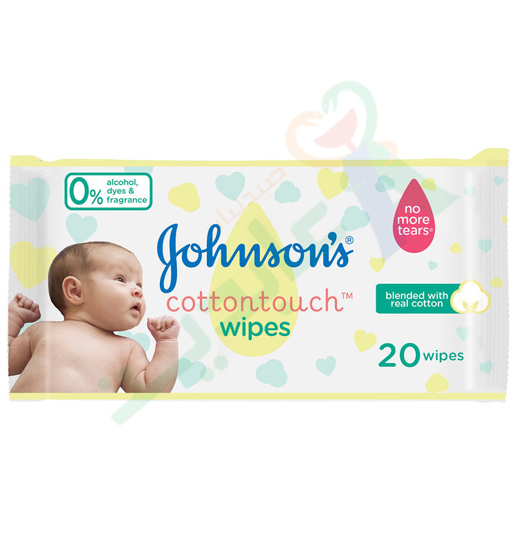 JOHNSONS BABY COTTON TOUCH WIPES 20 Pieces