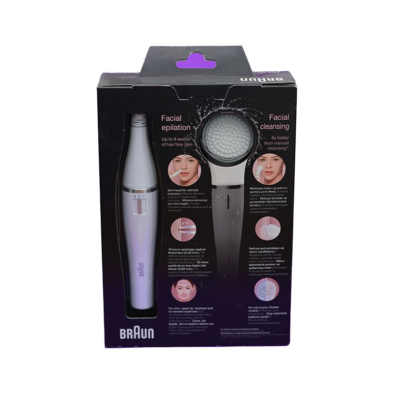 Braun face cleansing brush+mini epilator 831