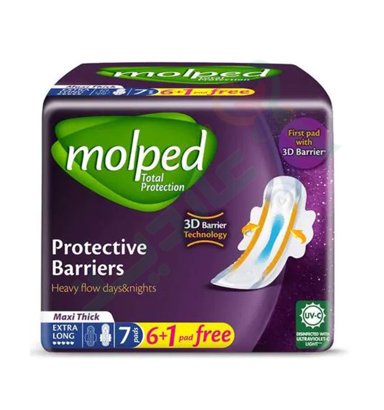MOLPED TOTAL PROTECTION MAXI THICK LONG 7 PADS--