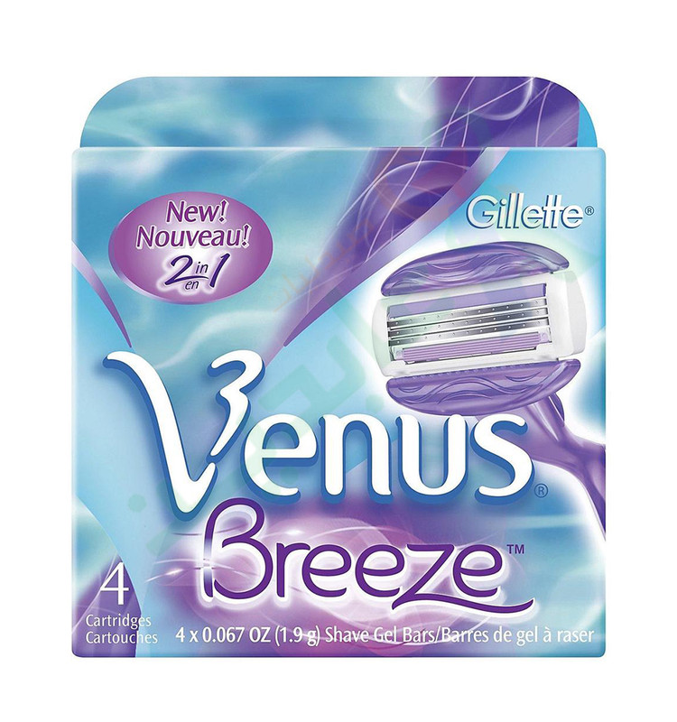 GILLETTE VENUS BREEZE BLADES 4 PCS--