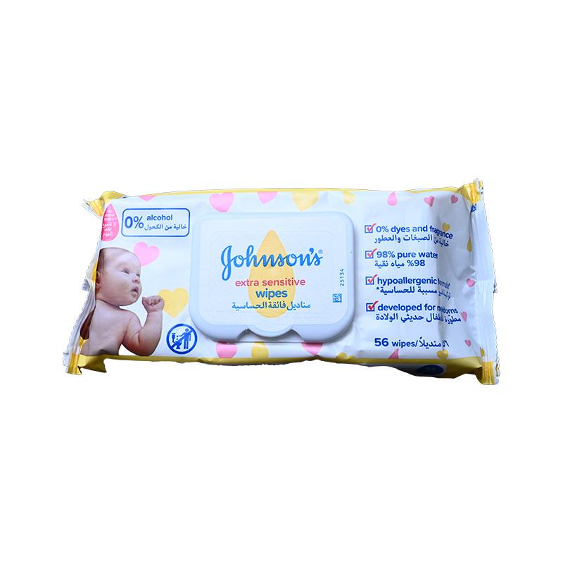 JOHNSONS EXTRA SENSITIVE WIPES 56 WIPES 250