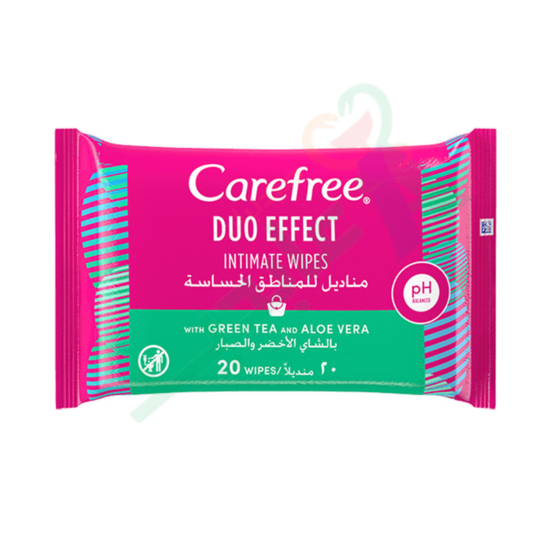 CAREFREE DUO EFFECT INTIMATE 20WIPES SENSITIVE