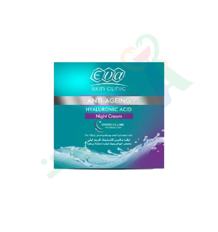 EVA ANTI AGEING HYALURONIC ACID NIGHT CREAM 45ML