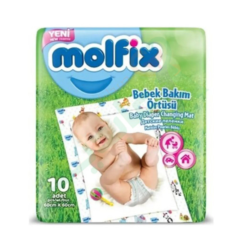 MOLFIX DIAPER CHANGING MAT 60X60 10PCS