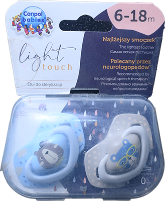 CANPOL ROYAL BABY SOOTHER LIGHT TOUCH 6-18 M BLUE