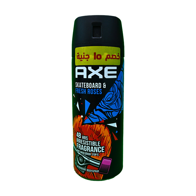 AXE SKATE BOARD & FRESH ROSE SPRAY 150ML DIS 15L.E