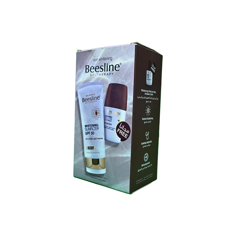 BEESLINE WH SUNFILTER SPF 50 60ML+ROLL ON OUD FREE