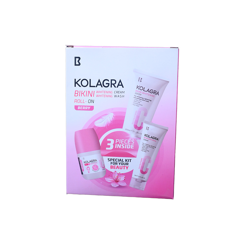 KOLAGRA BIKINI WHITENING CREAM+WASH+ROLL-ON 3*1