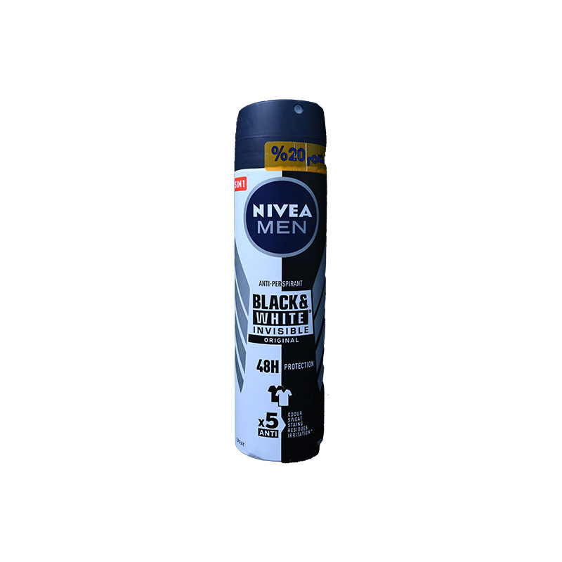 NIVEA INVISIBAL BLACK &WHITE M 150 ML 20% DISC