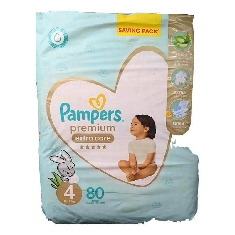 PAMPERS PREMIUM EXTRA CARE SIZE (4) 80 PCS