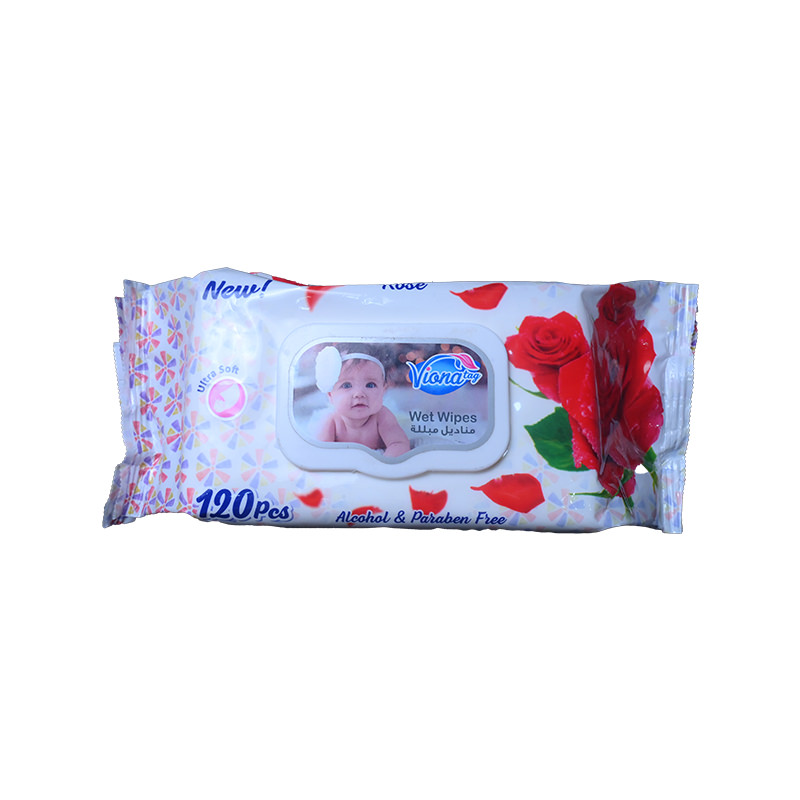 VIONA WET WIPES ROSE CHILD 120 PCS