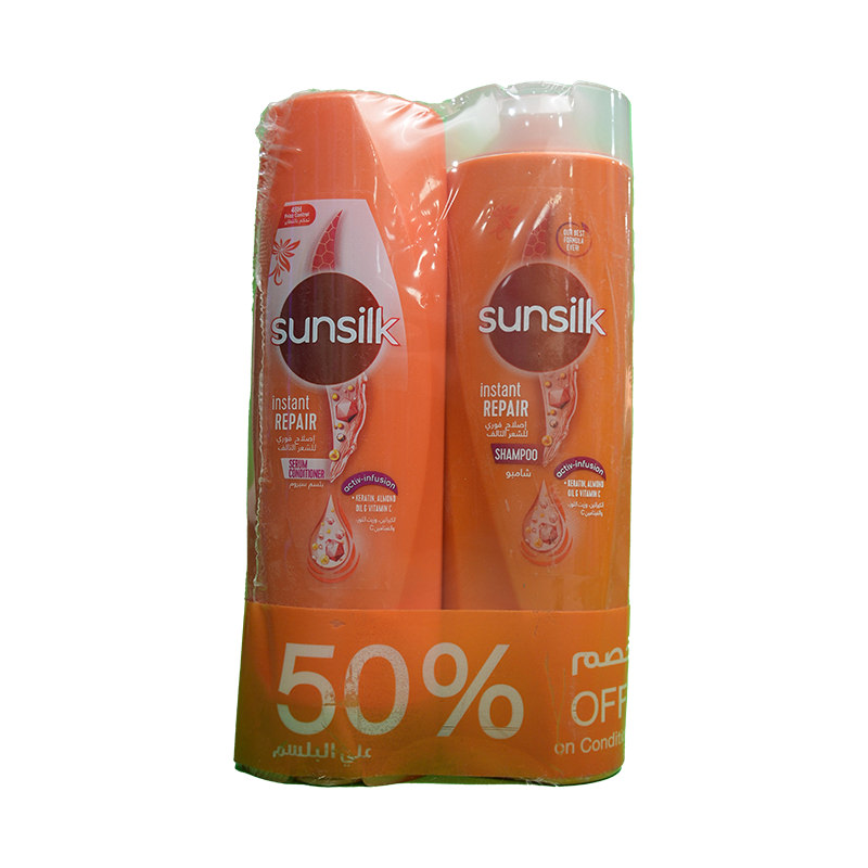 SUNSILK INSTANT REPA SH 350ML+COND 350ML SP.OFFER 1 BOX