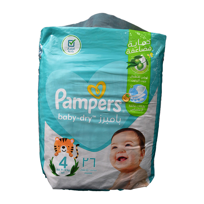 PAMPERS SIZE (4) 26 DIAPER 1 BOX