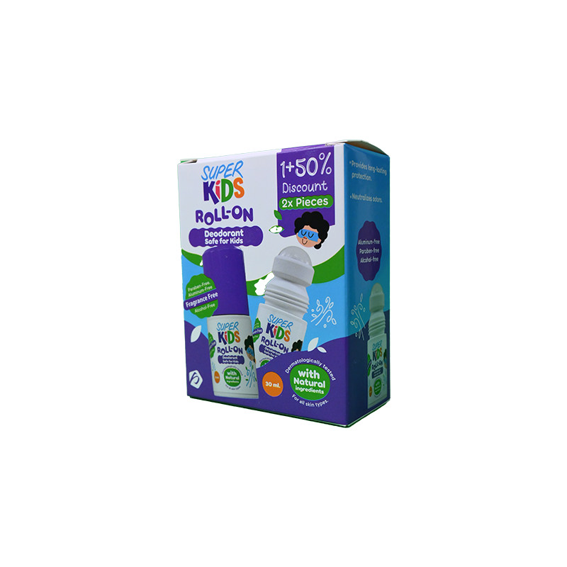 SUPER KIDS FRAGRANCE FREE ROLLON 30ML 2PCS SP.OFF 1 BOX