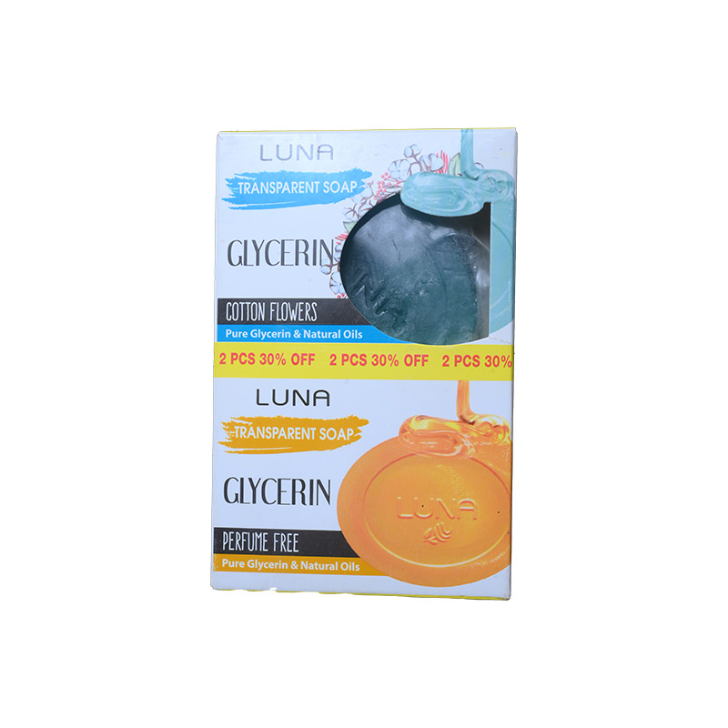 LUNA COTTON SOAP+LUNA GLYCERIN SOAP 72GM SP.OFFER 1 BOX
