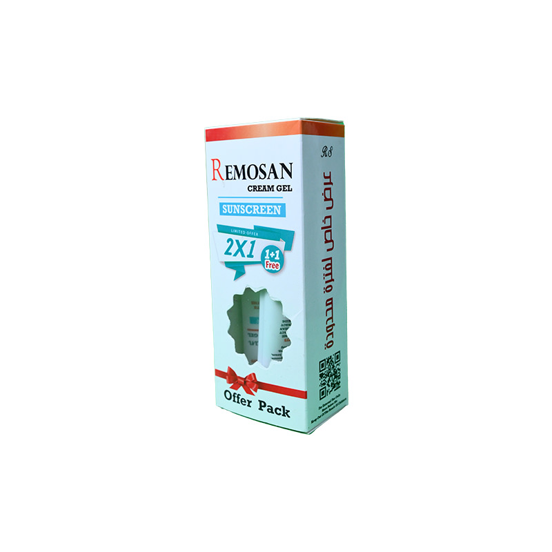REMOSAN SUNSCREEN CREAM GEL 60 GM 1+1 FREE 1 BOX
