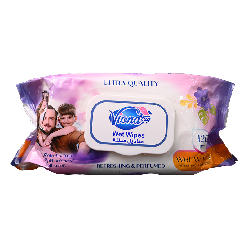 VIONA WET WIPES REFRESHING&PERFUMED 120 PCS 1 BOX