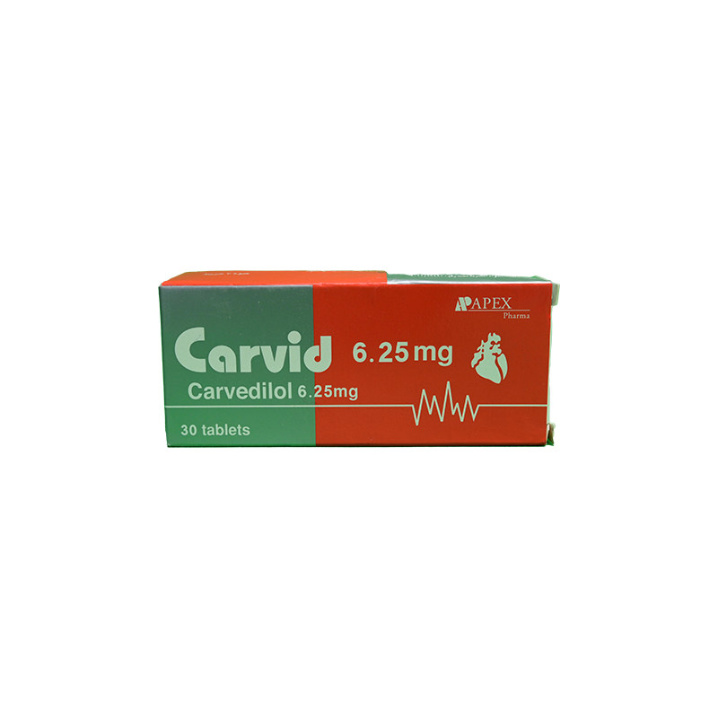 CARVID 6.25 MG TAB 3 STRIP 30 TAB