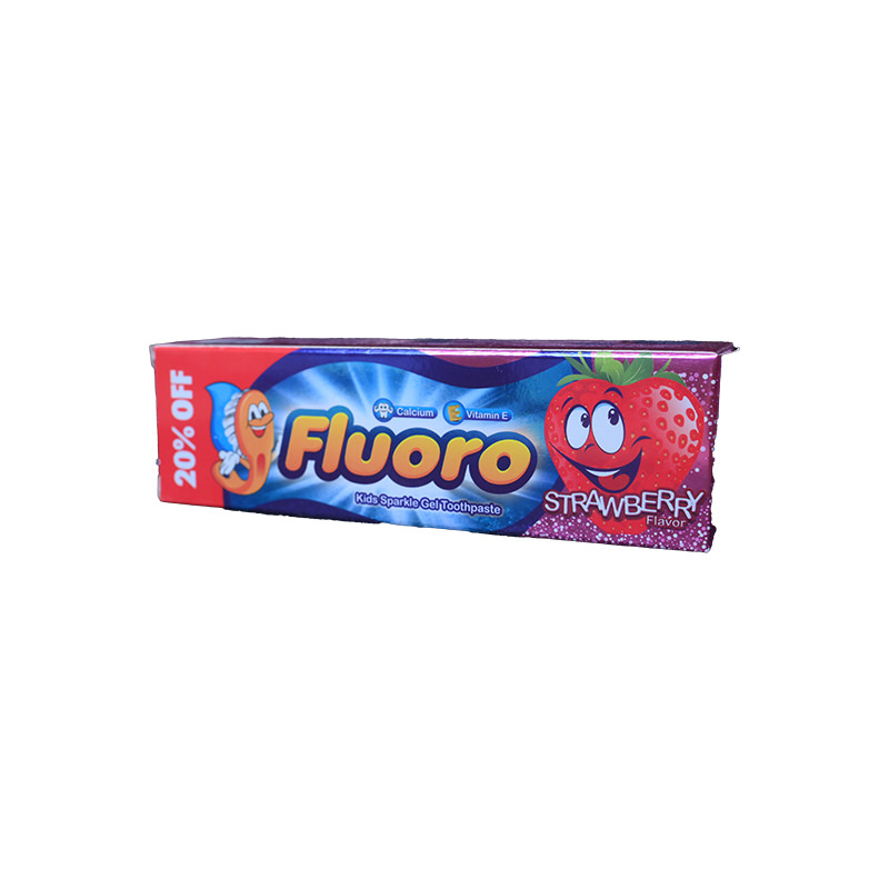 FLUORO KIDS GEL TOOTHPASTE STRAWBERRY 50GM DIS20% 1 BOX