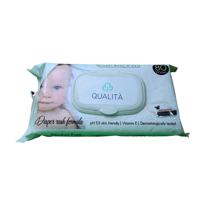QUALITA WET WIPES OILVE OIL EXTRACT 80 PCS 1 BOX