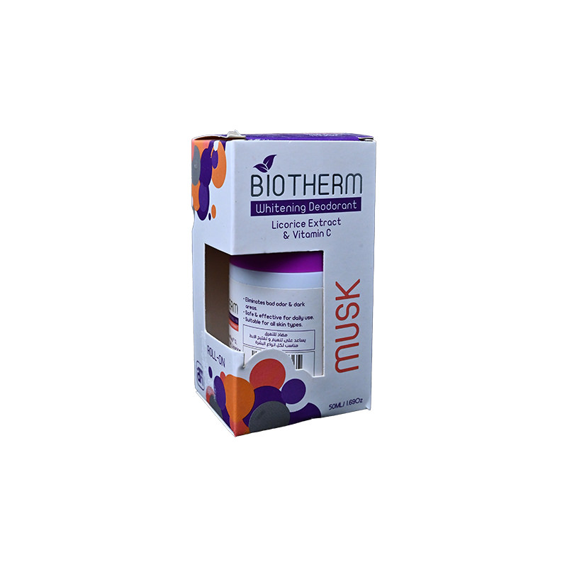 BIOTHERM WHITENING DEODRANT ROLL ON MUSK 1 BOX