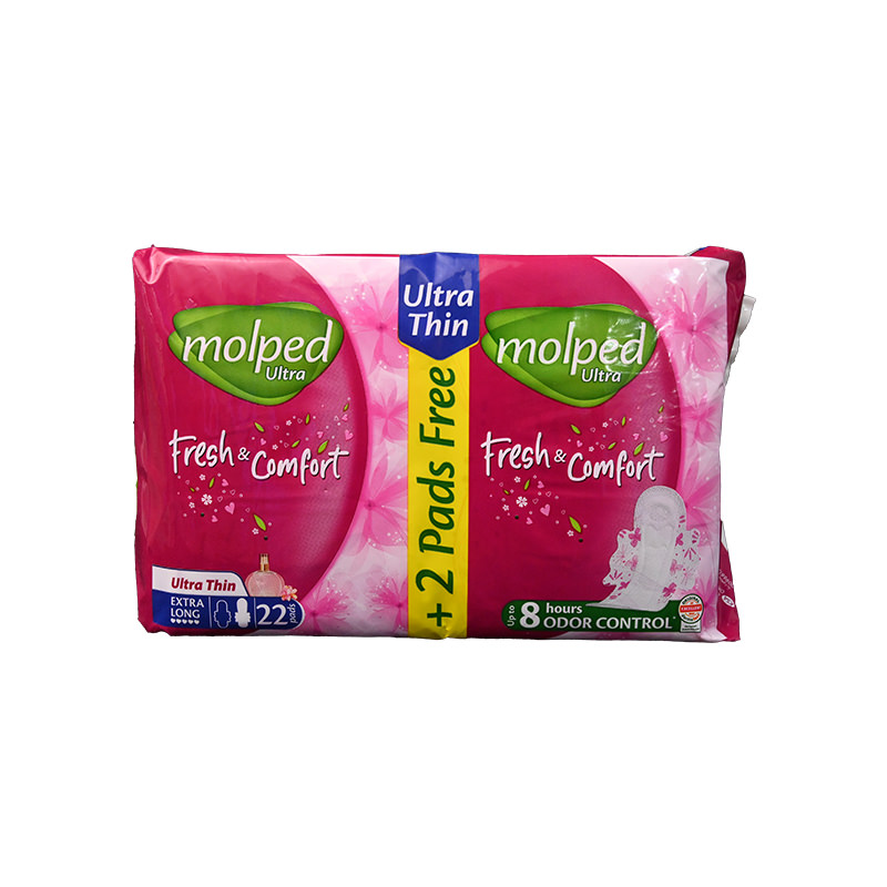 MOLPED FRESH&COM ULTRA THIN EX.LONG 22+2FREE 1 BOX