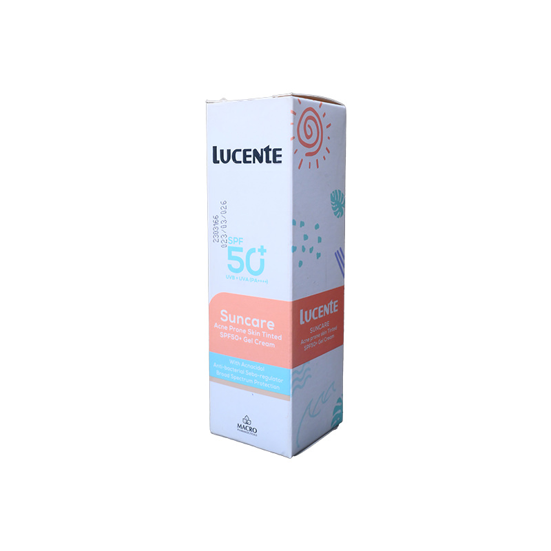 LUCENTE SUNCARE ACNE PRONE TINT SPF50+GEL CRE 50ML 1 BOX